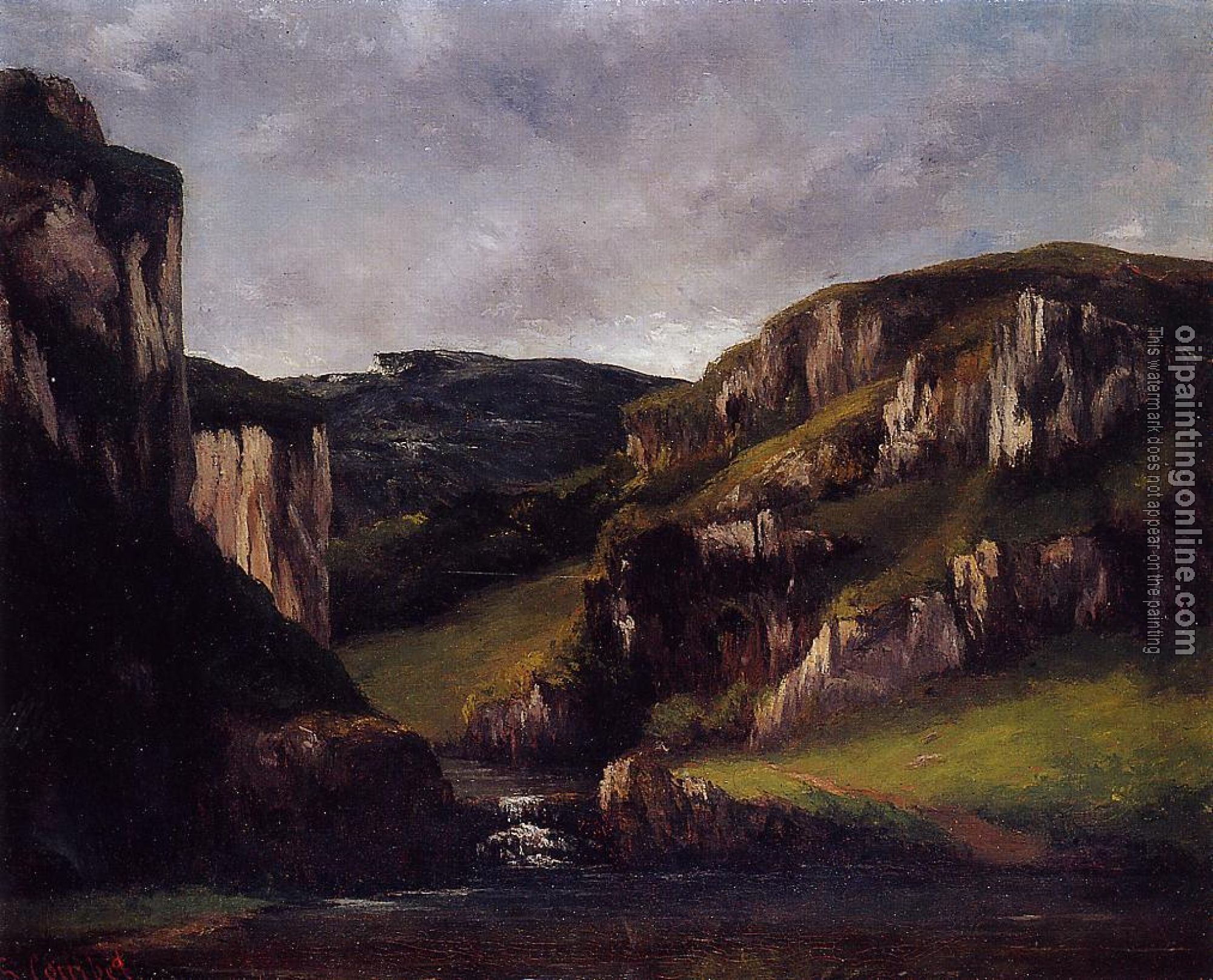 Courbet, Gustave - Cliffs near Ornans